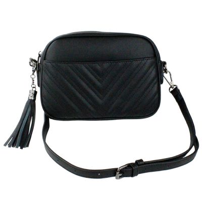 "Symeli" Chevron Quilted Crossbody Bag