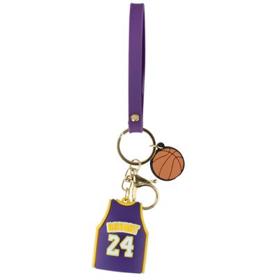 LA Lakers Player Jersey Basketball Keychain