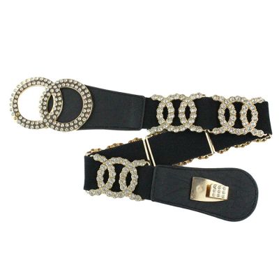 "Illuma" Rhinestone Double Circle Belt
