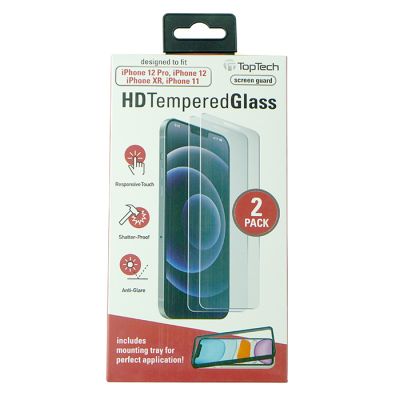 Top Tech HD Tempered Glass Clear Phone Screen Protector