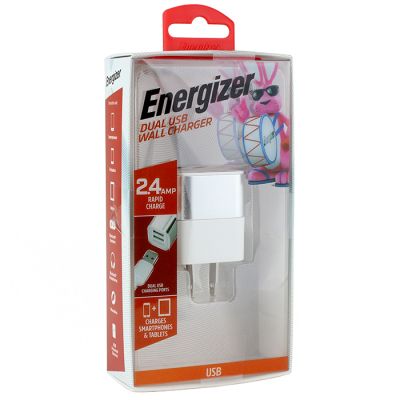 Energizer 2.4 Amp Rapid Charge Dual USB Wall Charger