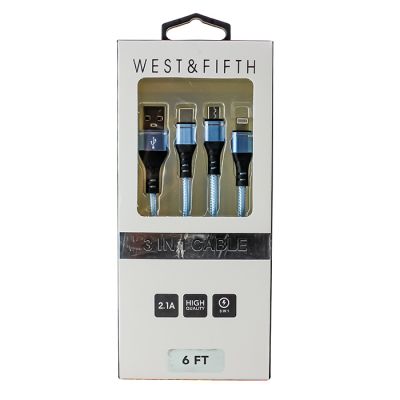 "West & Fifth" 3-in-1 Cable
