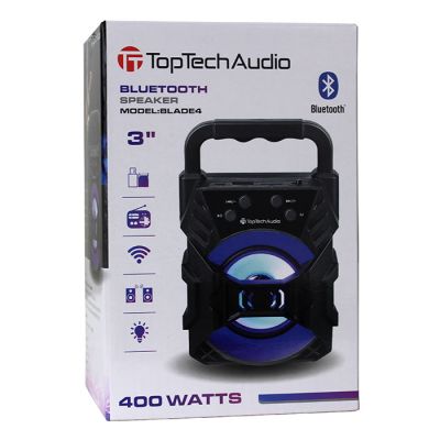 “Top Tech Audio” 3” 400 Watt Bluetooth Speaker