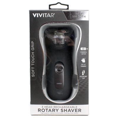 "Sakar" Soft Touch Grip 3 Head Rechargeable Rotary Shaver