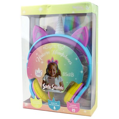 Safe Sounds Light Up Unicorn headphones with Built-in Microphone