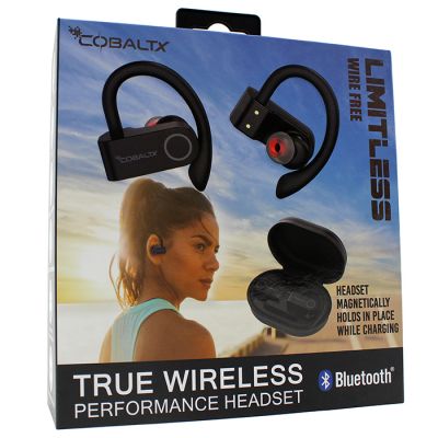 Cobaltx Sport Bluetooth Earbuds with Wireless Charging Case