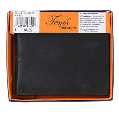 "Tems" Textured Pleather Bi-Fold Wallet