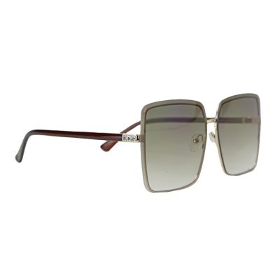 Women’s “Frontier” Square Frame Rhinestone Arm Sunglasses