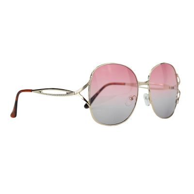 Women’s “Golden Bridge” Metal Frame Criss Cross Arm Sunglasses