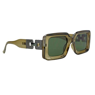 Women’s “Golden Bridge” Plastic Frame Rectangle Fashion Sunglasses