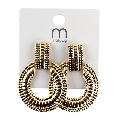 "Odin" Textured Gold Chunky Hoop Statement Earrings