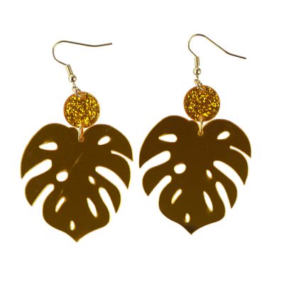 Trend Lab Tropical Reflective Leaf Earrings