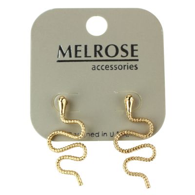 Gold Tone Serpent Earrings