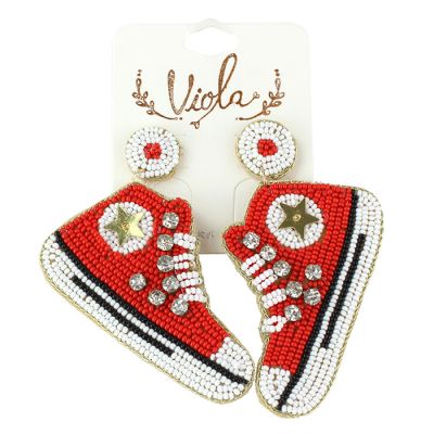 Viola Beaded Classic Sneaker Earrings