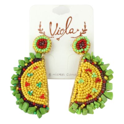 Viola Beaded Taco Earrings