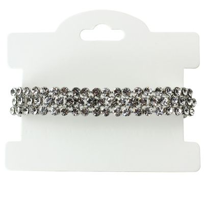 “Impression Design” Silver Tone Round Gemstone Bracelet 