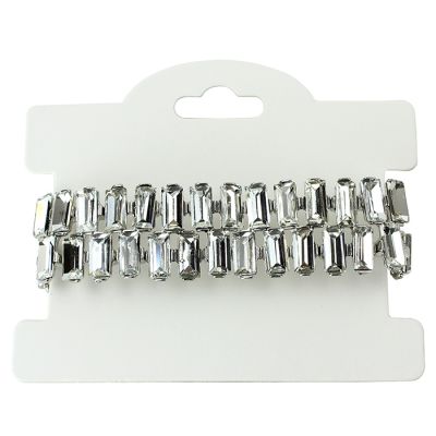 “Impression Design” Silver Tone Rectangle Gemstone Bracelet