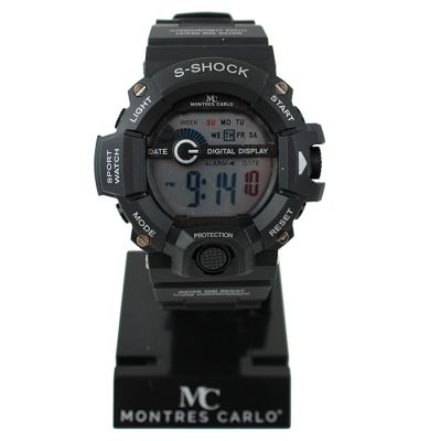 Montres Carlo S-Shock Digital Day/Date Watch with Alarm