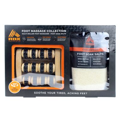 “RBX” Massage Roller and Cedar Wood Foot Soak Collection