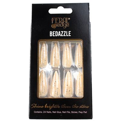 "Beauty Reflections" Feral Edge Bedazzle Press On Nails