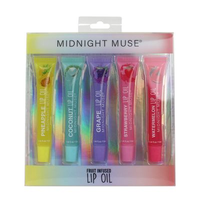"Midnight Muse" Fruit Infused Lip Oil 5 Piece Gift Set
