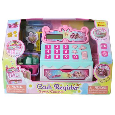 Battery Operated Cash Register with Light and Sound Scanner