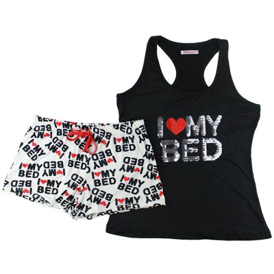 “I Love My Bed” Tank and Pajama Short Set