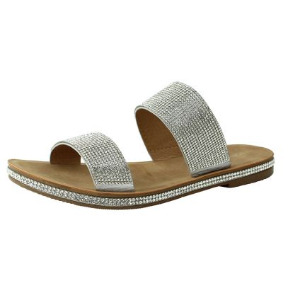 Women’s Top Moda Rhinestone Slide Sandals