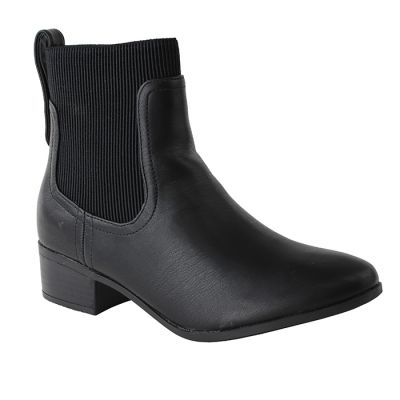 "Top" 1" Stuck Pleather Elastic "Sock" Bootie