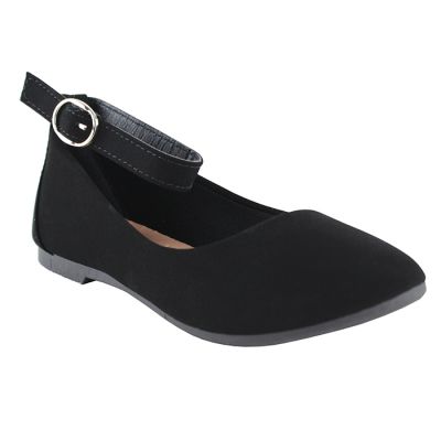 "Lucky" Ankle Strap Ballerina Flats