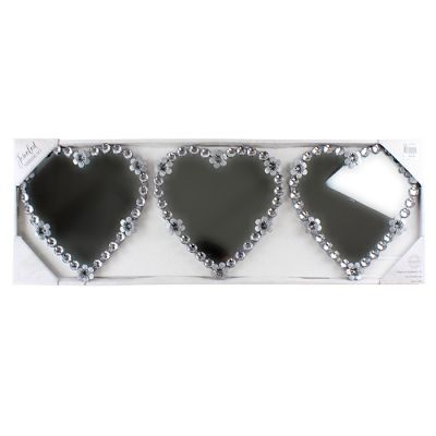 "Elico" Gemstone Heart-Shaped Mirrors
