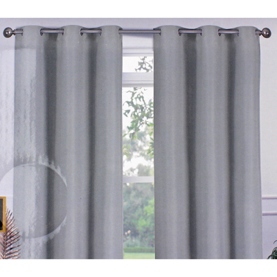 "Sally" Solid Silver Blackout Curtains