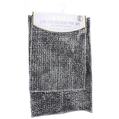 "Sally" 2-Piece Chenille Bathmat Set