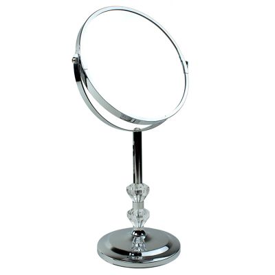 Oasis Home Chrystal and Chrome Make Up Mirror with Weighted Base