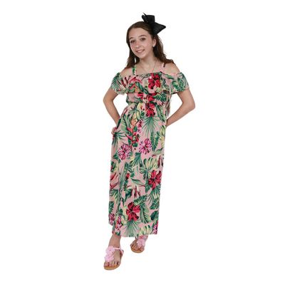RMLA Off Shoulder Tropical Print Maxi Dress