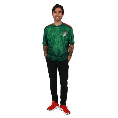 "Lada" Short Sleeve Mexico Emblem Chevron Shadow Soccer Jersey