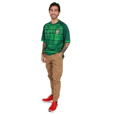 "Lada" Green Short Sleeve Mexico Aztec Soccer Jersey