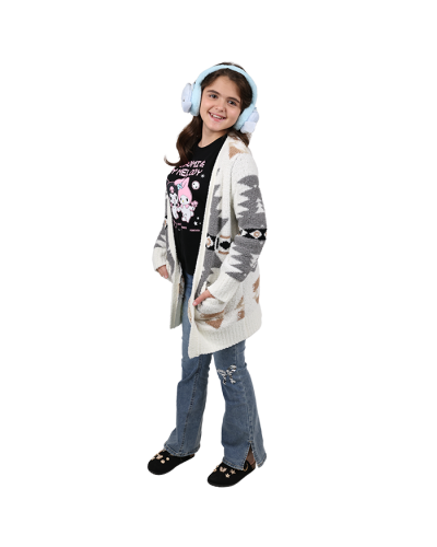 "VIGOS" Aztec Pattern Cardigan