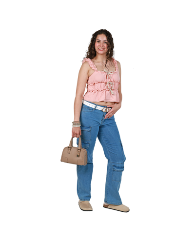 "Discreet" Ruffle Bow Tank Top