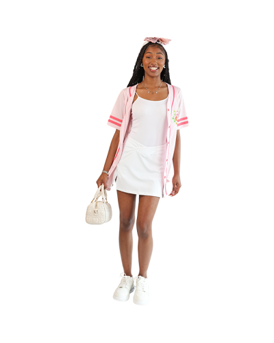 "Freeze" Short Sleeve Pink Strawberry Shortcake Baseball Tee