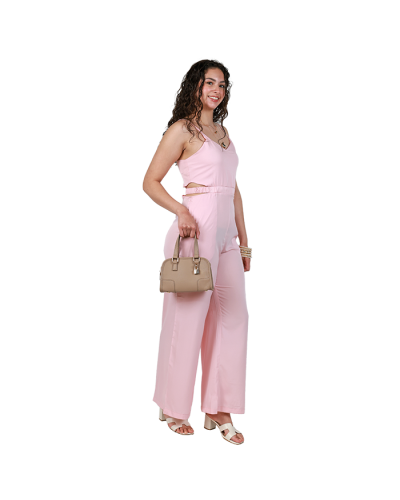 "Profile" Spaghetti Strap Tank Cut-Out Jumpsuit
