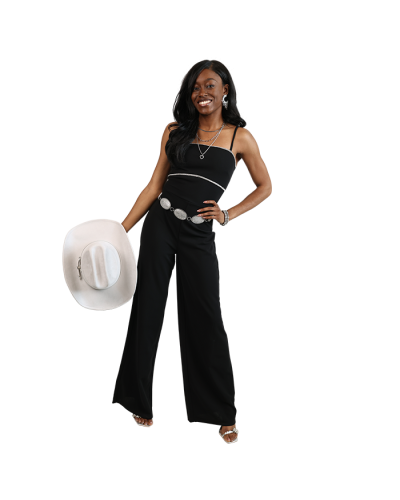 "MADDEN" 29" Spaghetti Strap Wide-Leg Jumpsuit
