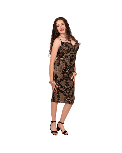 "Papermoon" 49" Spaghetti Strap Floral Embellished Dress