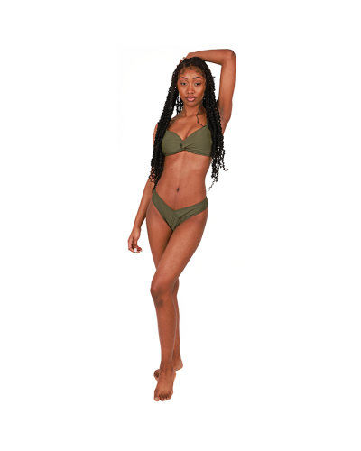 "Cupshe" Green Front Twist Two-Piece Swimsuit