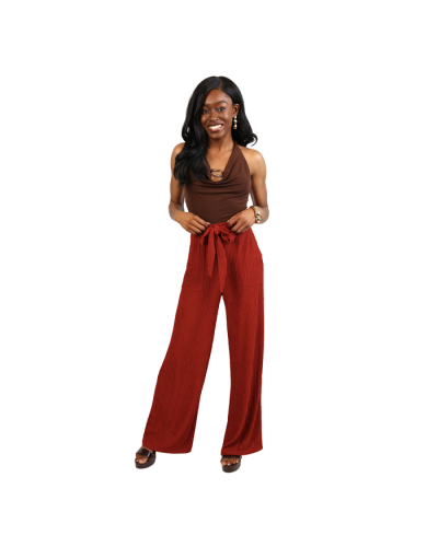 "No Comment" Tie-back Center Brooch Halter
