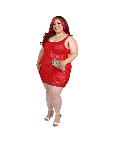 "Sky Plus" 37" Sequin Tank Dress