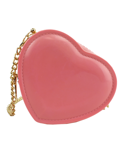 The pink "Deluxity" Heart Gold Chain Jelly Handbag is pictured here.