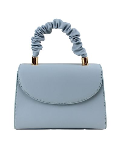 "Deluxity" Mini Scrunchie Top Handle Flap Snap Closure Handbag