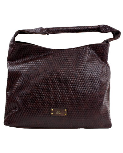 The purple "Sasha" Woven Emboss Front Large Tote Bag is pictured here.