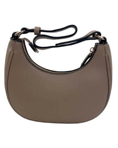 "Emperia" Pebbled Pleather Baguette with Trim Shoulder Bag